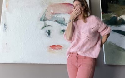 red lips painting